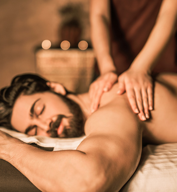 Man receiving a massage